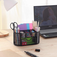EOOUT Desk Organizer, Pencil Holder for Desk, Mesh Office Desk Accessories with 8 Compartments and 1 Drawer Stationery Holder School Supplies