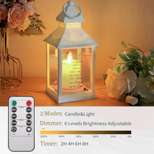 Sympathy Gifts for Loss of Loved One, Memorial Gift Lantern with Card, Bereavement Gift Candle Lights, Memory Lamp with Remote for Funeral Remembrance or Condolences (White)