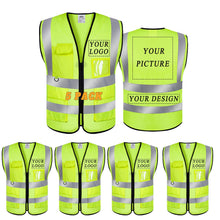 BeautyWill Custom Safety Vest Logo Class 2 High Visibility Reflevtive Vest Outdoor Protective Workwear