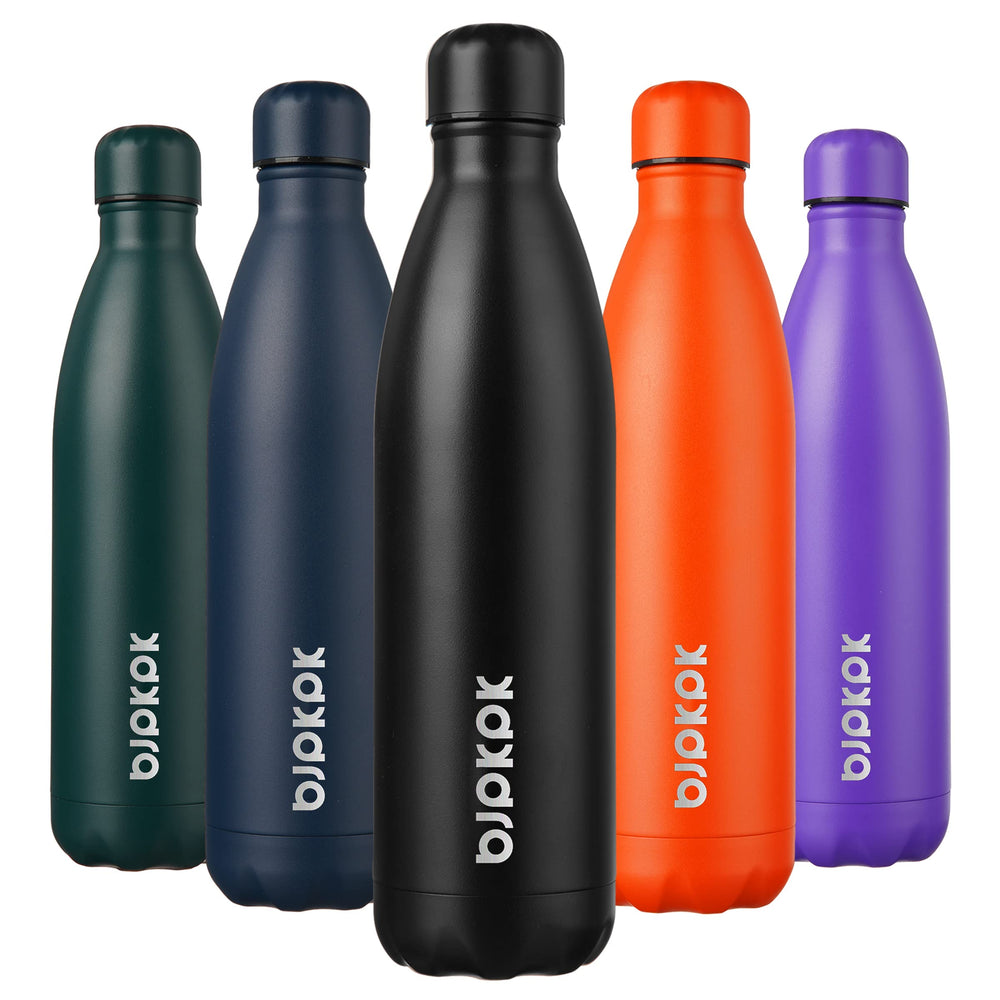 BJPKPK 17oz Insulated Water Bottles Stainless Steel Sports Water Bottles Keep Cold and Hot for Travel Dishwasher Safe,Olive Green