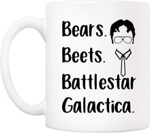 5Aup The Office TV Show Funny Coffee Mug for Dwight Schrute Fans, Bears Beets Battlestar Galactica Office Cup, 11 Oz