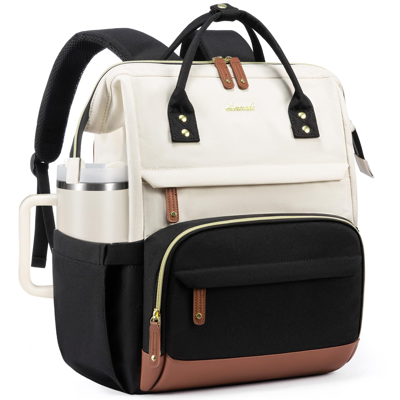 LOVEVOOK Laptop Backpack for Women, 15.6 Inch Work Business Backpacks Purse With Large Capacity, Waterproof Nurse Bag College Bookbag for School, Waterproof Casual Daypack for Travel