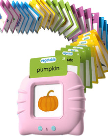 Talking Flash Cards for Toddlers 1 2 3 4 Year Olds, Montessori Language Learning with 224 Words, Pocket Speech Therapy Playthings, Children's Sensory Educational Device, Green