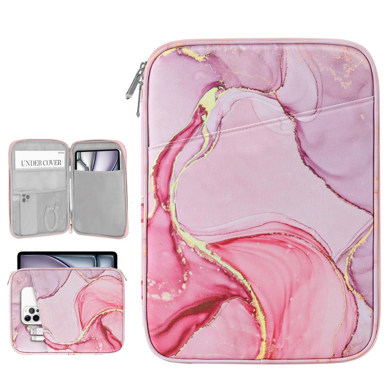 Dadanism 9-11" Tablet Sleeve Bag Carrying Case for iPad (A16) 11th Gen 11", iPad 10th Gen 10.9" Air 5/4, iPad Air M4/Pro 11", iPad 9/8/7th, Galaxy Tab A11+ Plus 11", Remarkable 2 10.3", Black