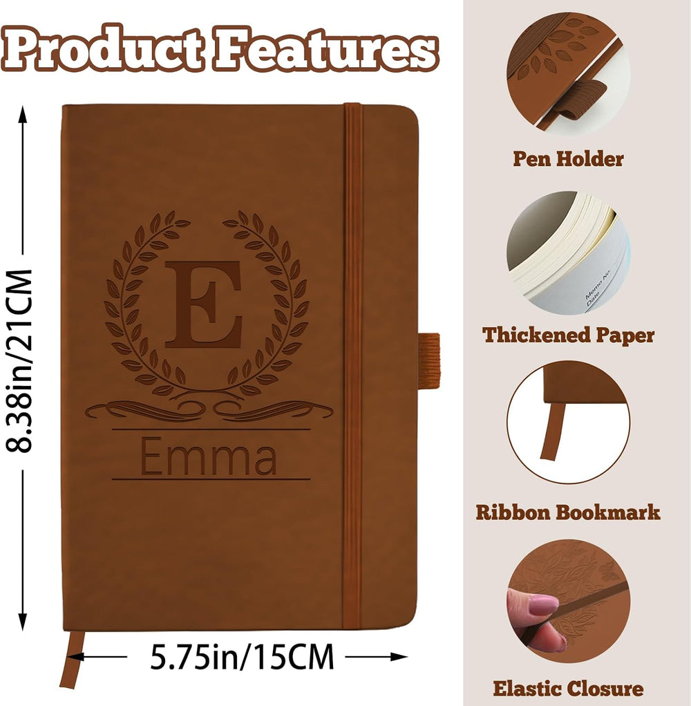 STREADVE Personalized Journal Notebook with Logo Photo Custom Journaling Notebook for Women Men College Ruled Notebooks Design Leather Lined Journals Gift for Work School Business Church