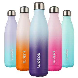 BJPKPK 17oz Insulated Water Bottles Stainless Steel Sports Water Bottles Keep Cold and Hot for Travel Dishwasher Safe,Olive Green