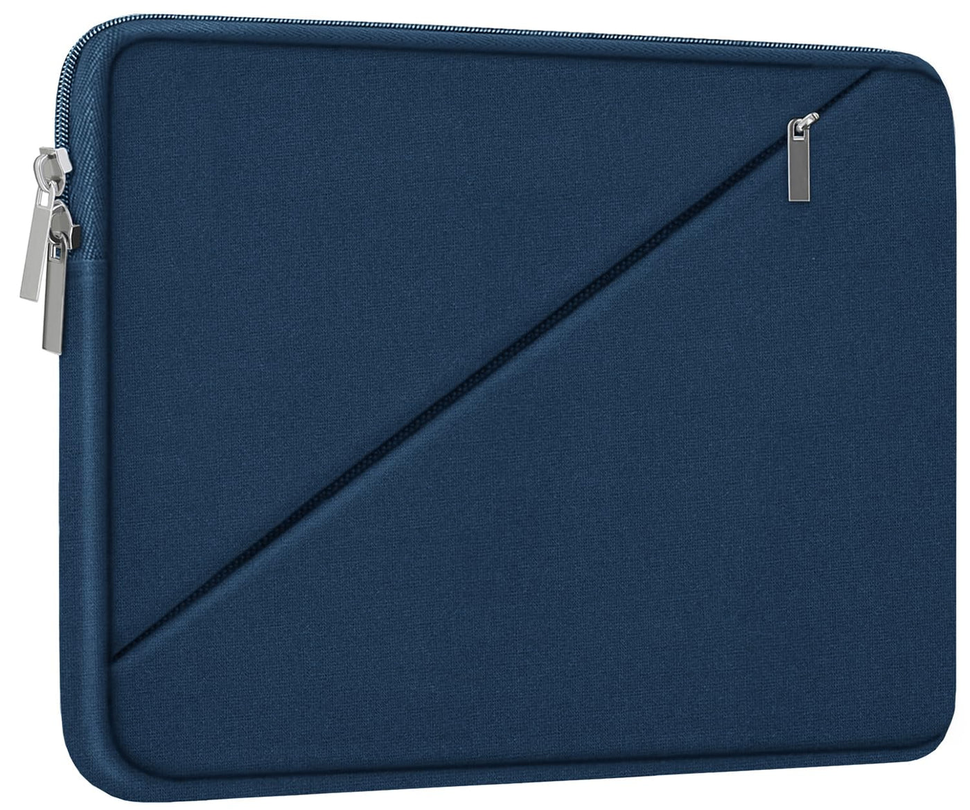 Laptop Sleeve Case 15.6 inch, Traveling Carrying Computer Sleeve Bag with Zippered Pocket, Shockproof Protective Laptop Cover Compatible for Apple Notebook, HP, Dell, Acer, Asus, Lenovo, Black