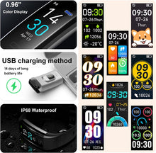 Fitness Tracker with Step/Distance/Calories Counter, Activity Tracker with Heart Rate Monitor, Slim Style Watch IP68 Waterproof, Sleep Monitor Tracker, Pedometer Watch for Women Men