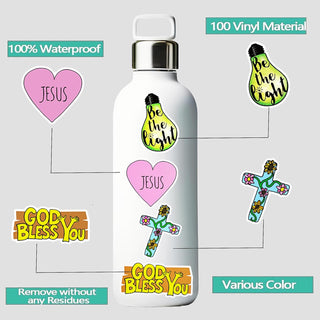220Pcs Inspirational Christian Stickers Bulk, Vinly Waterproof Bible Verse Jesus Stickers for Water Bottles Laptop Scrapbook Journaling, Religious Faith Decals for Adults Teens Kids, Christian Gifts