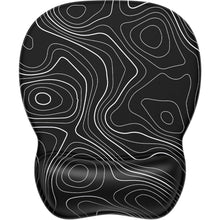 MROCO Ergonomic Mouse Pad with Gel Wrist Rest, 9.4 x 8.1 in, Black | Ergonomic Shape Design for Pain Relief, Cooling Feel Gel Cushioning for Wrist Comfort, Smooth Lycra Surface, Non-Slip PU Base