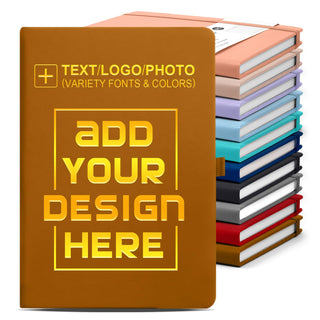 Personalized Notebook-Can Customize Logo/Text/Image, Customizable A5 Journal Notebook Daily Journals For Writing-192 Lined Pages 8.5 x 5.71 Inch,Black