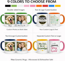 Custom Mug - Personalized Coffee Mug with Photo Text Logo | Taza Personalizada 11oz Both Sides Print | Custom Gifts for Men Women | Customized Picture Cup Dishwasher Safe