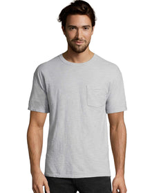 Hanes Men's Pocket T-Shirt Pack, 6-Pack, Cool & Breathable Cotton Tees, Stay-Tucked Undershirts for Men