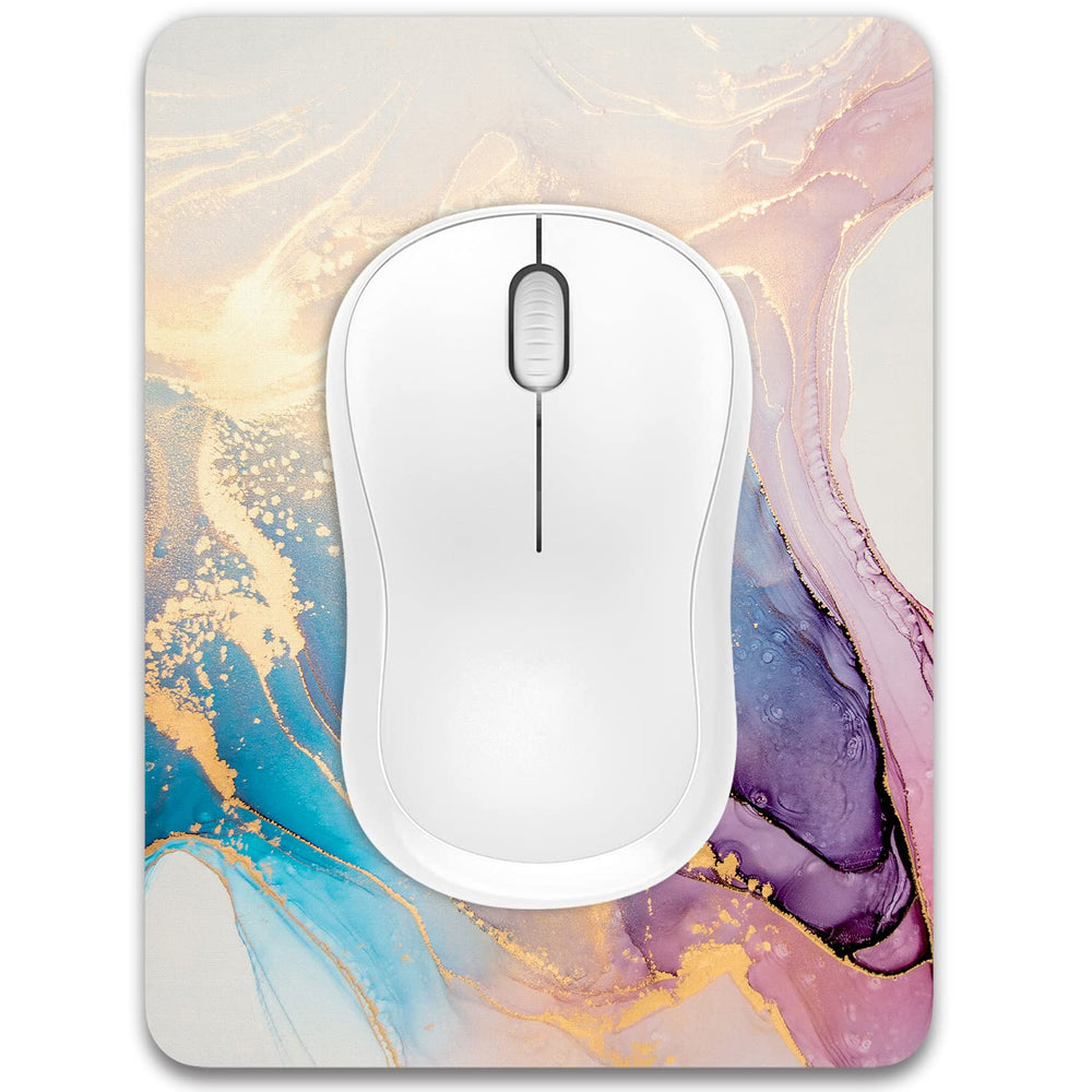 Dapesuom Small Mouse Pad, 5 x 6 Inch Thick Rubber Premium-Textured Non-Slip Portable & Washable Mini Mouse Mat for Women Men Wireless Laptops Keyboard Tray Gaming Work Computer Travel, Jet Black
