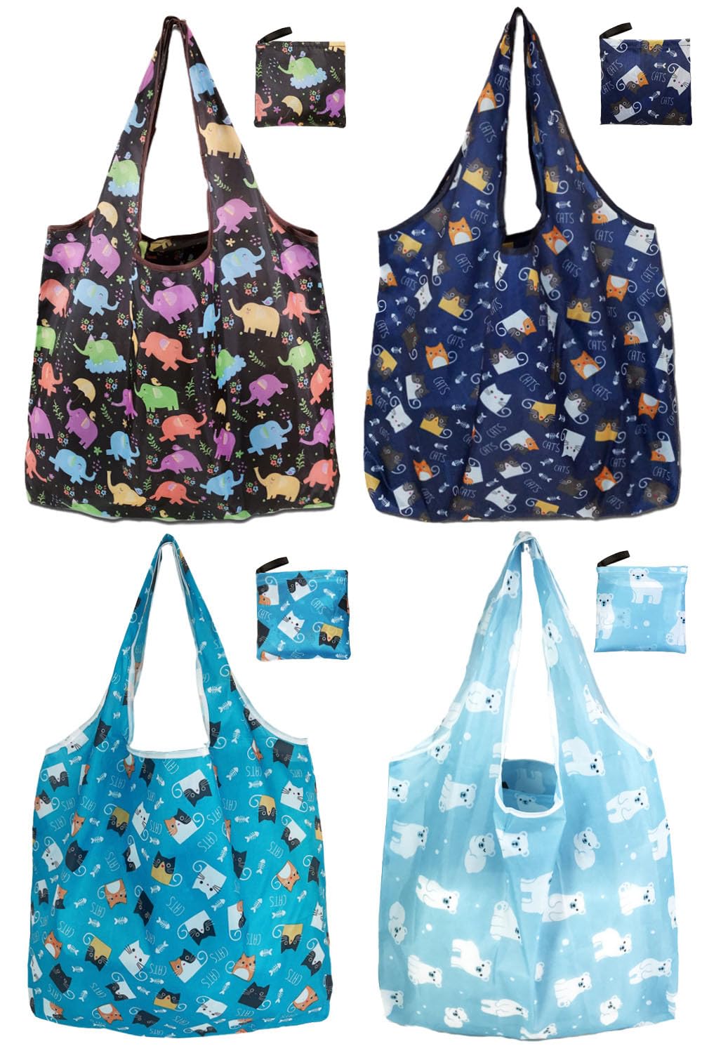 Reusable Grocery Bags, 6 Pack 50Lbs Foldable Fashion Washable Shopping Bags, Large Boho Tote Bags For Groceries, Bulk Market Cloth Storage Bags, Utility Aesthetic Personalized Gifts For Women