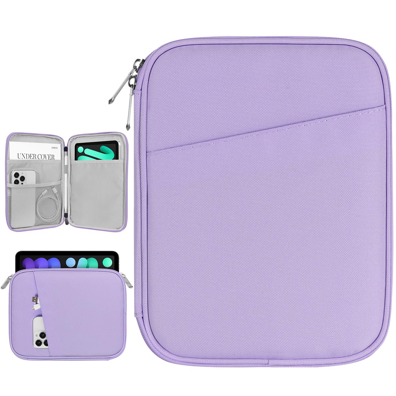 Dadanism 9-11" Tablet Sleeve Bag Carrying Case for iPad (A16) 11th Gen 11", iPad 10th Gen 10.9" Air 5/4, iPad Air M4/Pro 11", iPad 9/8/7th, Galaxy Tab A11+ Plus 11", Remarkable 2 10.3", Black