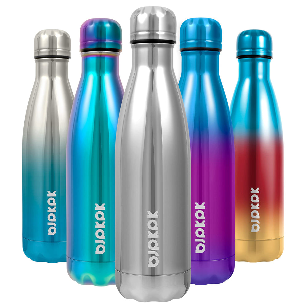 BJPKPK 17oz Insulated Water Bottles Stainless Steel Sports Water Bottles Keep Cold and Hot for Travel Dishwasher Safe,Olive Green