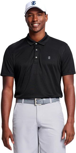 Izod Men's Performance Golf Grid Short Sleeve Stretch Polo Shirt