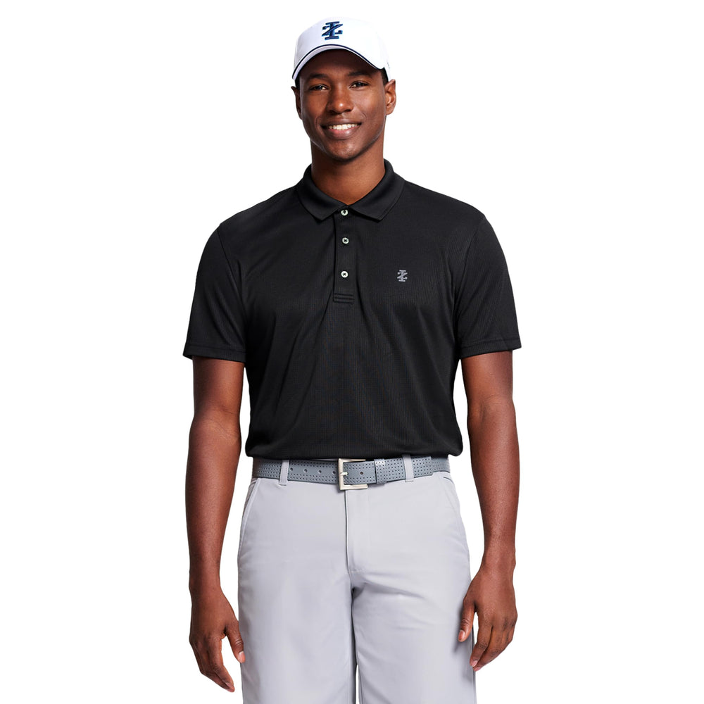 Izod Men's Performance Golf Grid Short Sleeve Stretch Polo Shirt