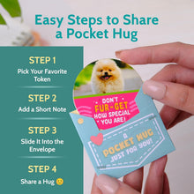 T MARIE 50 Pocket Hugs with Envelopes - 2.5” Mini Cards Tokens of Positivity and Appreciation - Positive Affirmation Gifts for Kids, Grandkids, Friends, Students, Teachers, Random Acts of Kindness