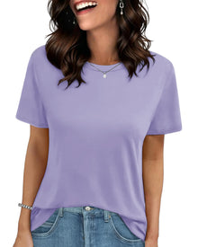 GAYHAY T Shirts for Women - Short Sleeve Spring Summer Tops Soft Basic Tees Beach Vacation Clothes for Casual 2026