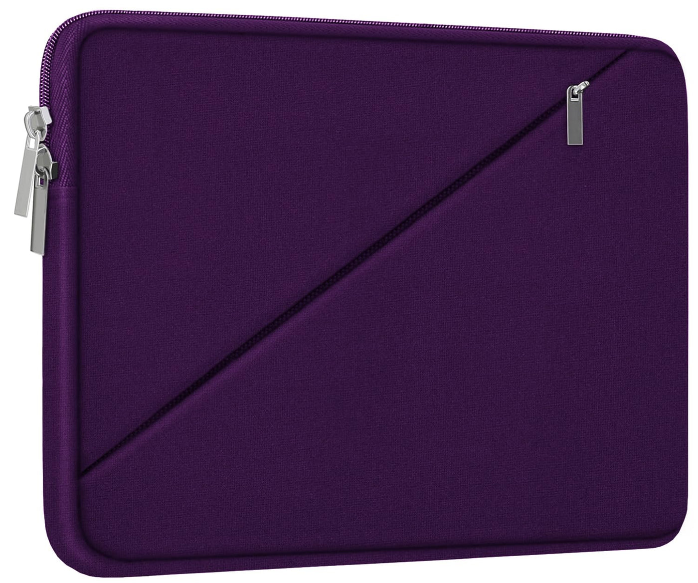 Laptop Sleeve Case 15.6 inch, Traveling Carrying Computer Sleeve Bag with Zippered Pocket, Shockproof Protective Laptop Cover Compatible for Apple Notebook, HP, Dell, Acer, Asus, Lenovo, Black