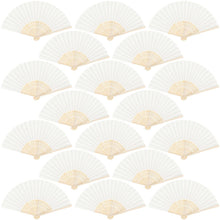 Aneco 18 Pieces Pink Handheld Cloth and Bamboo Folding Fans for Wedding Decoration, Church Gifts, Party Favors, DIY Decoration