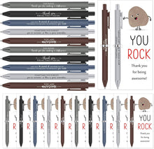 Sayglossy 25 Sets You Rock Pens Gifts Bulk Employee Appreciation Gifts Ballpoint Pens and Inspirational Card for Graduation Teacher Students Father Day Team Office Coworker Staff