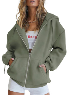 PRETTYGARDEN Women's 2026 Spring Zip Up Y2K Hoodies Casual Long Sleeve Sweatshirts Fall Winter Track Jackets with Pockets