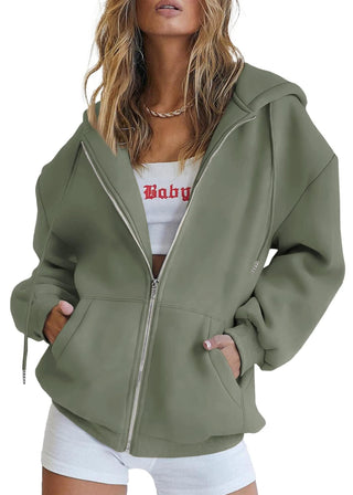 PRETTYGARDEN Women's 2026 Spring Zip Up Y2K Hoodies Casual Long Sleeve Sweatshirts Fall Winter Track Jackets with Pockets