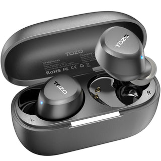TOZO A1 Wireless Earbuds Bluetooth 5.3 Light Weight in Ear IPX5 Waterproof Headphones 2 Mic for AI Calls, Immersive Premium Sound Bass Headset with Charging Case, 32 Presets EQ Customization via App