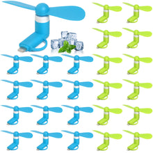 24 Pack Phone Fan Bulk, 2-in-1 Portable Mini Cell Phone Fan Compatible for iPhone, iPad, Android Smartphone, Tablet - Colorful and Powerful Cell Phone Summer Accessories