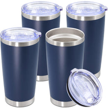 20oz Tumbler Stainless Steel Tumbler Cup with Lid Vacuum Insulated Double Wall Travel Mug, Durable Powder Coated Travel Coffee Tumbler Mug for Hot & Cold Drinks, Purple,1 Pack