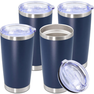 20oz Tumbler Stainless Steel Tumbler Cup with Lid Vacuum Insulated Double Wall Travel Mug, Durable Powder Coated Travel Coffee Tumbler Mug for Hot & Cold Drinks, Purple,1 Pack