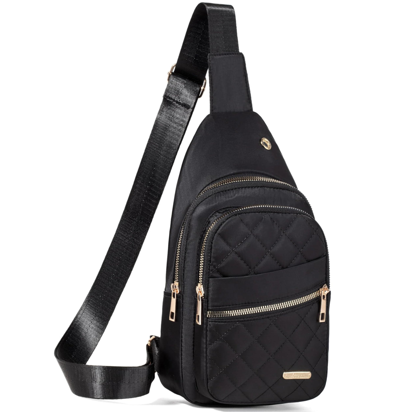 Banelu Small Sling Backpack Crossbody Bags for Women Men, Small Sling Bag Cross Body Bag Fanny Packs Crossbody Purses - Black