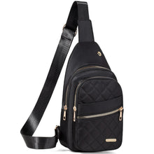 Banelu Small Sling Backpack Crossbody Bags for Women Men, Small Sling Bag Cross Body Bag Fanny Packs Crossbody Purses - Black