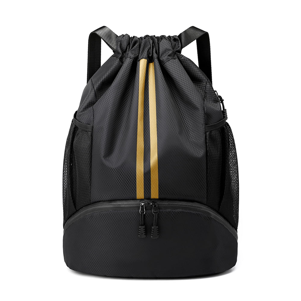 JELUTAR Drawstring Backpack Gym Bag with Shoes Compartment for Soccer, Basketball, Swim, Water-Resistant String Backpack Beach Cinch for Women Men