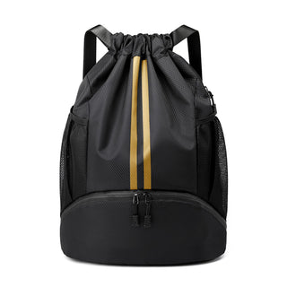 JELUTAR Drawstring Backpack Gym Bag with Shoes Compartment for Soccer, Basketball, Swim, Water-Resistant String Backpack Beach Cinch for Women Men