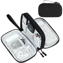 FYY Travel Cable Organizer Pouch Electronic Accessories Carry Case Portable Waterproof Double Layers All-in-One Storage Bag for Cord, Charger, Phone, Earphone Black