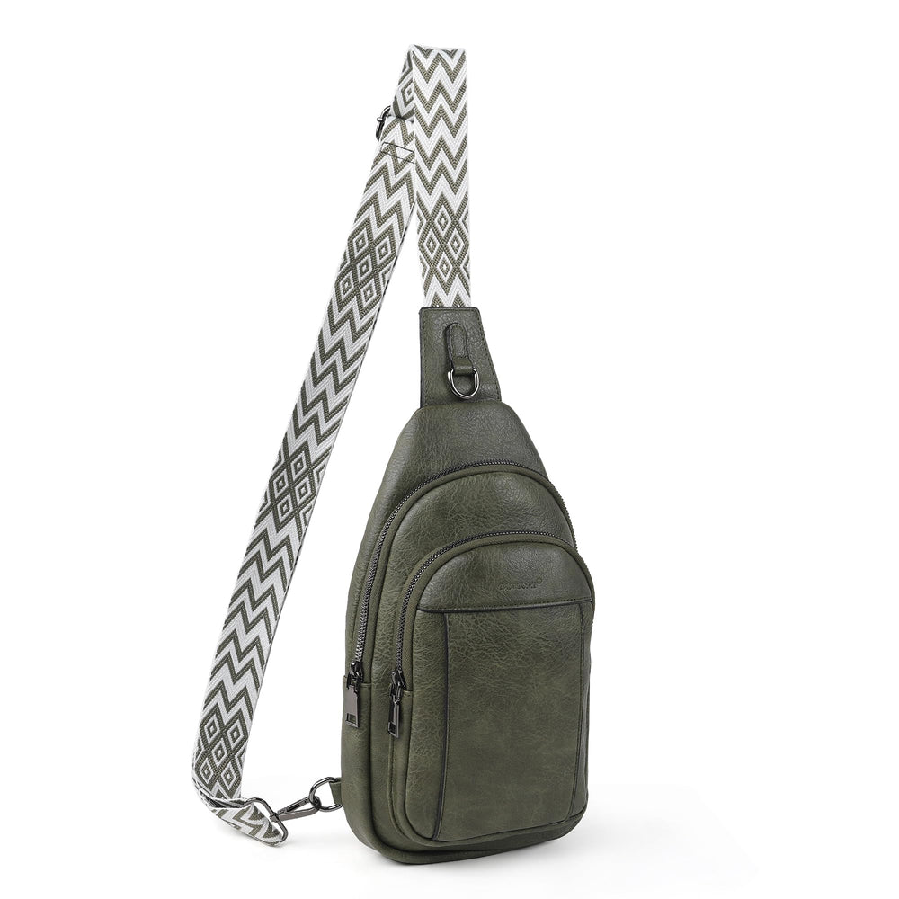 TANTOMI Small Sling Bags for Women, Leather Cross body Purses Bag for Daily Travel Leisure Sport Fanny Packs with Adjustable Strap