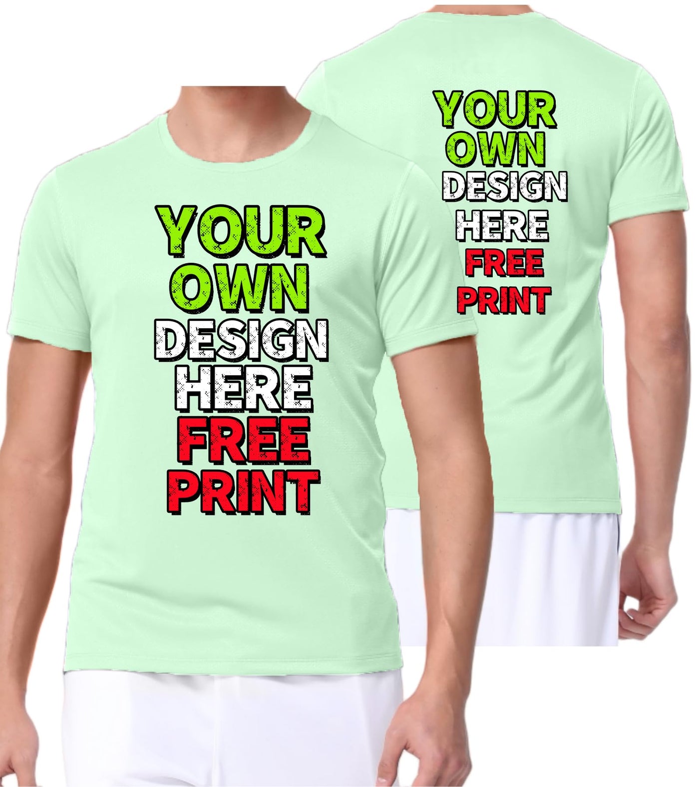Custom T-Shirts for Men Women Design Your Own Shirt with Text Image Personalized Tee Printed Front/Back