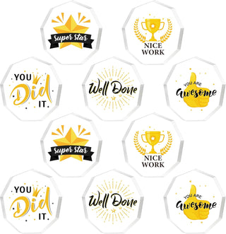 10 Pcs Appreciation Acrylic Award Acrylic Trophies Award Gift Acrylic Thank You Award Gift Awards Sports Rewards for Adults and Kids Employee Party Office Classroom Decorations