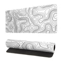 White Topographic Contour