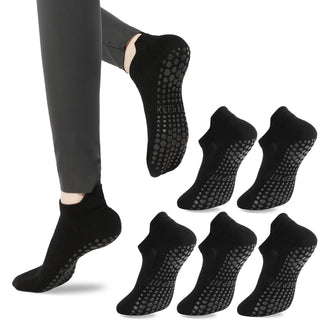 loudashuaiqi Grip Pilates Socks Non Slip Athletic Yoga Socks with Grips for Women Grippy socks for Hospital Workout Barre