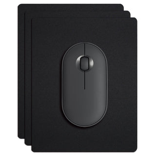 Small Mouse Pad 3 Pack, Mini Mouse Pads for Wireless Mouse and Laptop Computer, Portable Mousepad with Non-Slip Rubber Base & Waterproof Surface - Black -5.5 x 7 in