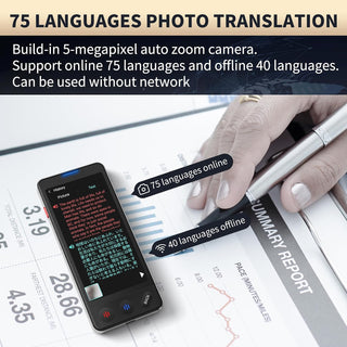 AI Language Translator Device, 2026 Upgraded VORMOR Translator No WiFi Needed, Support ChatGPT, Instant Two-Way 150 Languages Translation, Offline/Photo Translation for Business Travel