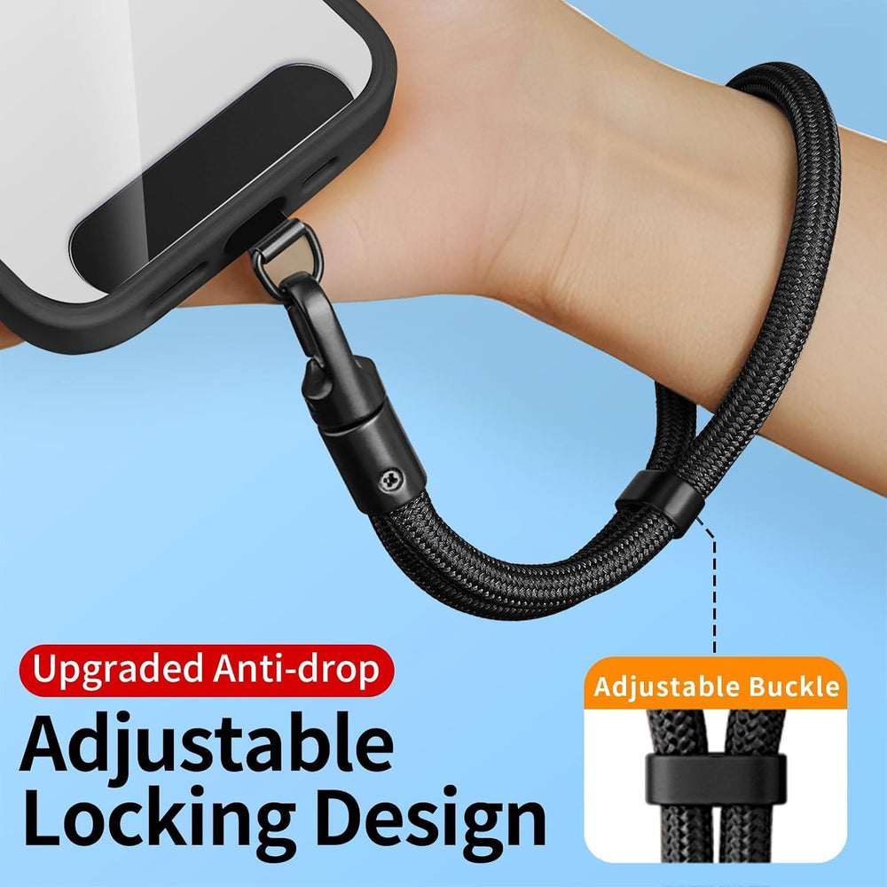Anti Theft Phone Wrist Strap With 2 Metal Tether Tabs，Adjustable Wristlet & Hand Cell Phone Lanyard for Women and Men