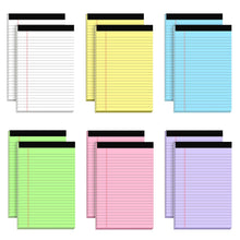 5pcs Small Note Pads 5x8 Notebook College Ruled Legal Pads Color Notepads 5 Pack Study Back Writing Pads 5 x 8 Perforated Narrow Ruled Pads of Paper for School & Office Supplies 30 Sheets/Pack