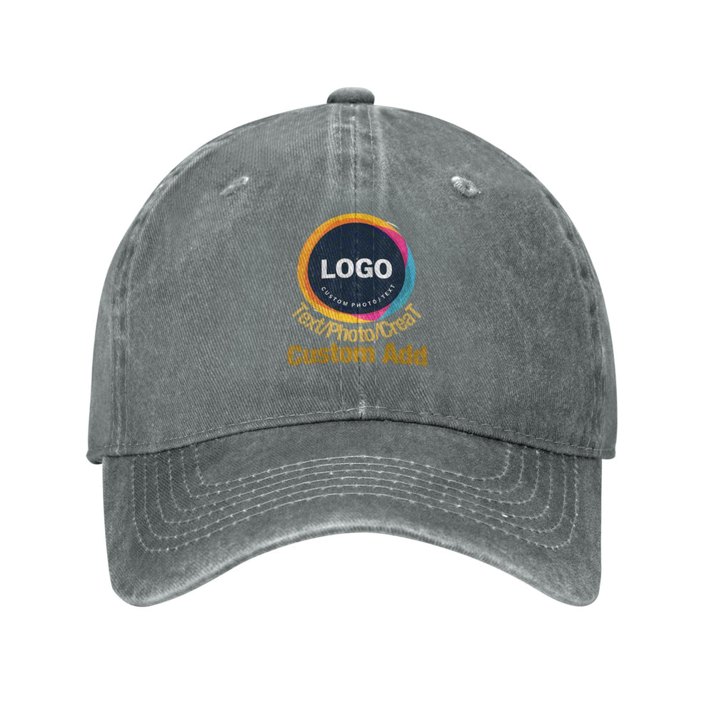 Custom Baseball Hats for Men & Women - Add Text/Photo/Logo - Adjustable Breathable Outdoor Hat, Sports & Casual- Bulk Supply