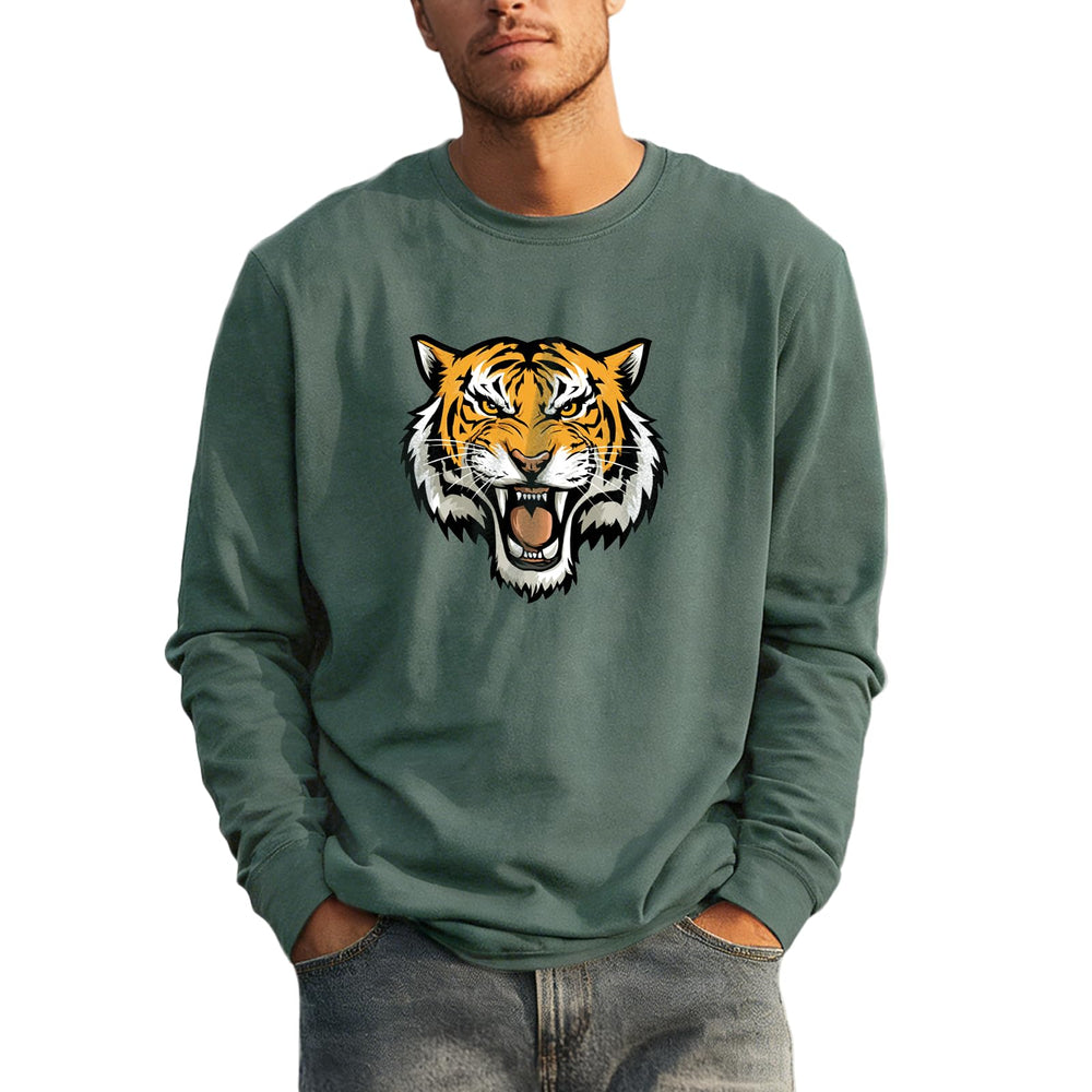 domirica Oversized Solid Cotton Blend Graphic Mens Hoodies Pullover Crewneck Long Sleeve Loose Fit Soft Sweatshirts